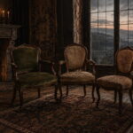 antique armchairs window heritage interior